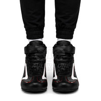 Chaussures de karting professionnelles, hauteur cheville, légères, respirantes, dessus en cuir véritable, semelle flexible, ajustement confortable, haute adhérence