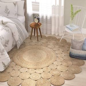 Tapis en jacinthe d'eau de haute qualité, tissés à la main, naturels - Product Image 6