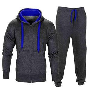 Conjunto Deportivo Rojo para Hombre, Manga Larga, Cuello Alto, Cierre de Cremallera Frontal, Color Sólido, Estilo Deportivo con Bolsillos Laterales, Ropa de Otoño - Product Image 6