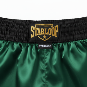 Shorts de boxe sportifs mi-longs légers à taille élastique, 100 % polyester, séchage rapide, confortables pour l'entraînement, motif uni, fabrication OEM - Product Image 2