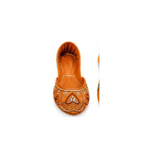 Premium Quality Handmade Genuine Leather Pakistani Khussa <b>Men</b> Ethnic Punjabi <b>Indian</b> Jutti Fashion All Seasons Customized Khaki - Product Image 3