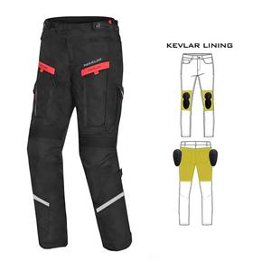 Pantalon de moto en tissu, résistant à l'abrasion et équipé d'une protection CE niveau 1. - Product Image 1