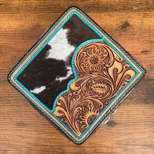 Caja de joyería de viaje de cuero multifunción mecanizada a mano, caja de joyería cuadrada de piel de vaca para collar, pendientes de regalo, anillos - Product Image 3