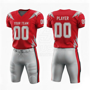 Uniforme de Fútbol Americano Personalizado para Hombres Adultos - Transpirable, de Alta Calidad, con Logotipo de Color Personalizado, 100% Poliéster, Talla Personalizada - Product Image 4