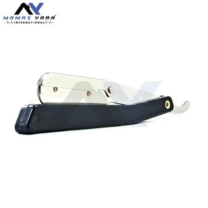 Navaja de Afeitar Profesional para Hombre, Plegable con Bloqueo, Hoja Recta Clásica, Mango de Plástico para Salón, Hogar y Cuidado Personal - Product Image 4