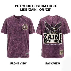Men Acid Wash T Shirt Premium 220 GSM Cotton Jersey <b>Vintage</b> Purple Custom Logo Screen Print <b>Graphic</b> Streetwear Oversized <b>Tee</b> Top - Product Image 1