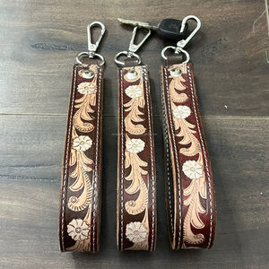 Porte-clés en cuir fait main avec dragonne, style western, pour clés de voiture, accessoire de téléphone portable, dragonne pour sac à main pour femme - Product Image 4