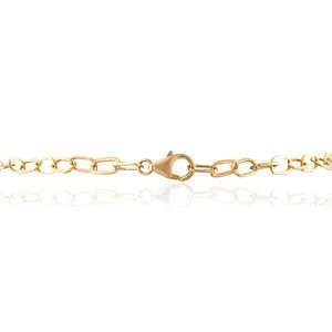 18K Yellow Gold Paperclip Chain Heart Necklace-Trendy Gift - Product Image 6