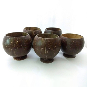 Tasses en coquille de noix de coco, prix de gros les plus bas, ensemble de tasses à thé et à expresso de qualité supérieure, faites à la main à partir de coquilles de coco - Product Image 5