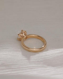 Igi/gia แล็บตัดเพชรวินเทจ14K สีเหลืองแหวนแต่งงาน/งานหมั้นใส่ได้ทั้งชายและหญิงสีขาวทองคุณภาพดีสำหรับงานปาร์ตี้ครบรอบ-คุ้มค่า - Product Image 2