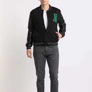 ผู้ผลิตจากปากีสถาน เสื้อแจ็คเก็ตเบสบอลแบบวาร์ซิตี้สำหรับผู้ชาย น้ำหนักเบา ขายดีที่สุด คอตั้ง สีสันปรับแต่งได้ รับสั่งซื้อจำนวนมาก - Product Image 6