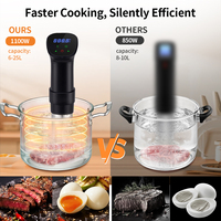 Appareil de cuisson sous vide, circulateur d'immersion, cuiseur lent, kit sous vide 1100W avec affichage LED de la température, outil de cuisine domestique
