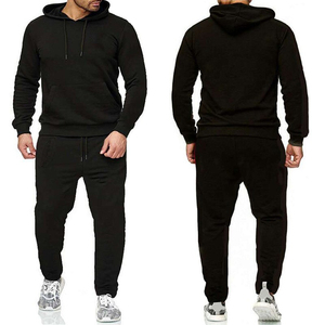 Ensemble de survêtement d'entraînement deux pièces pour homme, personnalisé, à capuche, décontracté, en polaire technique respirante et écologique - Product Image 3