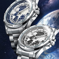 TIMEARTX – montre à Quartz pour hommes, en acier inoxydable, étanche, lumineuse, verre minéral renforcé, montre-bracelet d'affaires TA-5130