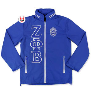 เสื้อแจ็คเก็ตปักลาย Zeta Phi Beta Sorority สำหรับผู้หญิง สไตล์กรีก แบบสั่งทำพิเศษ |   เสื้อแจ็คเก็ตโค้ชปักลาย ZPB Sorority สำหรับสุภาพสตรีแบบสั่งทำพิเศษ - Product Image 3