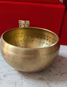 Cuenco tibetano de latón hecho a mano para meditación, cuenco de sanación espiritual, calidad de exportación, mejor precio - Product Image 3