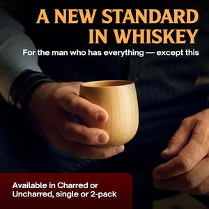 Vaso de whisky de lujo de madera de roble, hecho a mano, de madera natural, para beber, regalo de bar. - Product Image 5