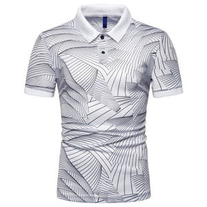Chemise polo pour homme de qualité supérieure, design estival, col rabattu, fermeture boutonnée, chemise polo pour homme - Product Image 1