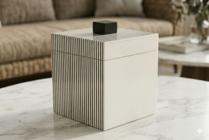 Premium Black & White Resin Storage <b>Box</b> with Lid – Stylish Decorative Organizer for Home & Gifting - Product Image 5