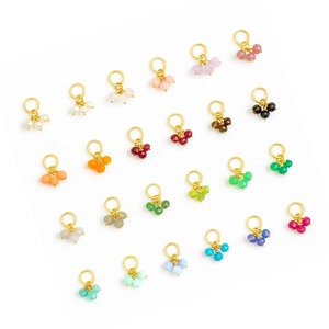 Gold Plated Garnet Gemstone <b>Bead</b> Charms 3 <b>Bead</b> Cluster Pendants for Jewelry Making, Handmade Birthstone Charms - Product Image 5