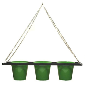 Antique Copper Galvanized Metal <b>Large</b> <b>Planter</b> with Tray - Product Image 5