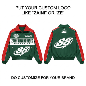 Custom Brand Men's Winter Windbreaker <b>Jacket</b> Waterproof Breathable Polyester/Nylon Fabric Digital Printed Logo Turn-Down Collar - Product Image 1