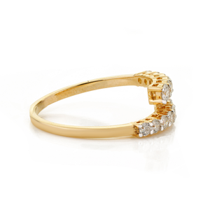 Anillo Apilable de Diamantes Naturales de Corte Redondo con Diseño Minimalista y Sencillo, Oro Amarillo Sólido K18, Joyería Personalizada al por Mayor - Product Image 5