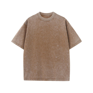 เสื้อยืดคอตตอน 100% ทรงโอเวอร์ไซส์ สไตล์อเมริกันเรโทร ฮิปฮอป ปักลาย ปักโลโก้ตามสั่ง ขนาดใหญ่ ผ้าถักเนื้อนุ่ม ซักแล้ว - Product Image 4