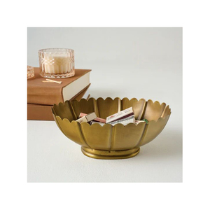Bol de service décoratif en métal couleur or, nouveau design élégant, personnalisable, pour desserts et en-cas, pour table à manger. - Product Image 2