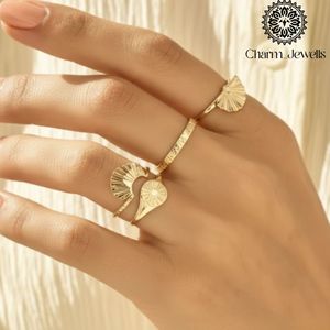 Anillo de Moissanita con Puntas Plateadas y Doradas Charm Jewells, Diseño Minimalista Unisex, Certificado IGI, para Uso Diario - Product Image 6