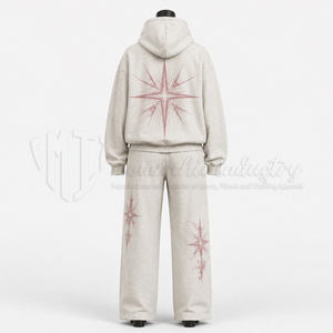 Conjunto Deportivo Personalizado para Mujer, Sudadera con Capucha y Pantalones Anchos con Estampado Gráfico, Dos Piezas, Ropa Deportiva Informal, Fabricante OEM - Product Image 2