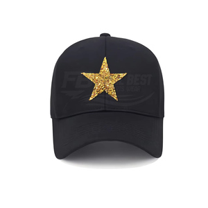 หมวกเบสบอลทรงดาวประดับคริสตัลสุดหรู สไตล์สตรีท ยูนิเซ็กส์ โพลีเอสเตอร์ 100% ปิดด้วยหัวเข็มขัดโลหะ - Product Image 3