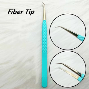 Ensemble de 4 pinces à épiler professionnelles à pointe fine en acier inoxydable pour extensions de cils - Product Image 3