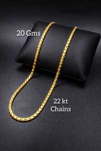 Cadena de Oro Sólido de 22K con Eslabones de Loto, 20 Gramos, Joyería Corporal de Oro Amarillo Auténtico para Hombres y Mujeres, Uso Diario - Product Image 3