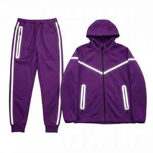 Nuevo Conjunto Deportivo de Invierno para Hombre con Capucha, 2 Piezas, Casual, Grueso, 100% Algodón, Diseño Personalizado - Product Image 1