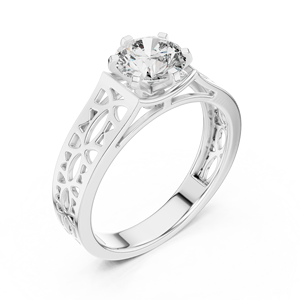 Anillo de Compromiso de Plata de Ley 925 con Diamante Moissanita, Venta al por Mayor de Joyería Directa de Fábrica, Fabricante OEM ODM - Product Image 4