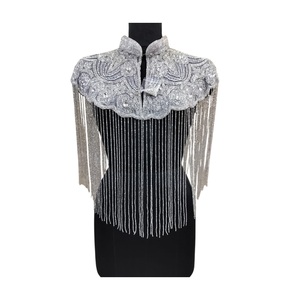 Best Seller Luxury Floral Mesh Handmade Sequin Cape <b>Dress</b> for Women High Quality Wholesale Price for Export - Product Image 1