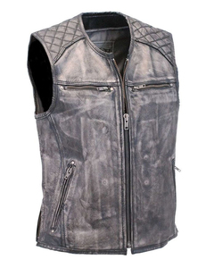 Men's Genuine <b>Leather</b> Vest Custom Wholesale OEM Adults Motorcycle <b>Sleeveless</b> Biker <b>Jacket</b> Vintage Premium Casual Outerwear 2026 - Product Image 2