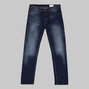 Jean slim déchiré vintage de créateur pour homme, bleu, coupe droite, denim vieilli, qualité OEM supérieure 2026 - Product Image 3
