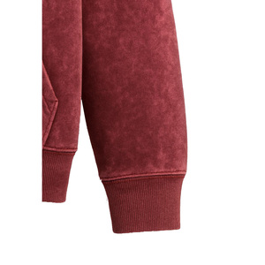 Sudadera con Capucha Roja para Hombre, Corte Regular, Diseño Casual de Color Sólido con Bolsillos, para Otoño - Product Image 6