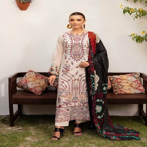 ชุดสตรี3ชิ้นตราปากีสถานเย็บ3ชิ้นสำหรับสาวๆ Ramsha อินเดียนส่าหรี - Product Image 4