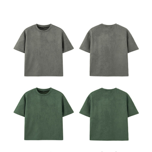 high quality New Spring Summer Collection Men's/Women's Short Sleeve T-<b>Shirt</b> Simple Solid blue Color Cotton Material - Product Image 6