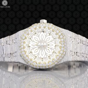 Montre de luxe Charm Jewells en acier inoxydable avec boîtier carré, cadran de 40 mm, mouvement mécanique analogique, verre, résistance à l'eau 10 bars, automatique - Product Image 1