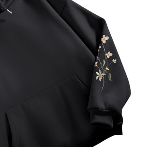 Colección 2026 Sudadera con Capucha Negra Personalizada para Hombre, Sudadera con Estampado de Jarabe para la Tos, Diseño Urbano, Corte Regular, Sudadera de Algodón - Product Image 3
