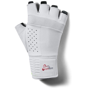 Full White Half Finger Leather Gym <b>Gloves</b> – Custom Logo <b>Weight</b> Lifting <b>Gloves</b> for Gym <b>Training</b> & Fitness - Product Image 1