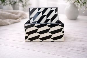 Elegant Bone Inlay Serving <b>Coaster</b> Set Luxury Handmade <b>Drink</b> Protection Home Furnishing Accessory Premium - Product Image 3