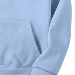 Sweat-shirt à capuche noir pour homme avec logo personnalisé imprimé, coupe oversize, poche avant, matière épaisse, décontracté, vente en gros - Product Image 4