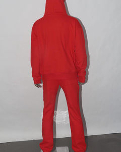 Conjunto de Sudadera con Capucha y Pantalones Deportivos Personalizados con Logotipo, 345 GSM, Forro de Felpa Satinado, Talla Grande, para Invierno, Bordados - Product Image 3