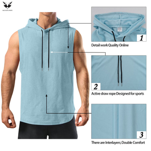 Good Supplier New Arrival OEM ODM Service Comfortable Latest Style Comfortable Unique Design Outer Wear Sleeveless Hoodies - Product Image 4