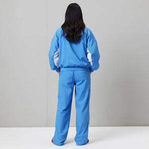 OEM/ODM custom screen printed logo 2 tone women's tracksuit 100% nylon Streetwear baggy fit 2 tone hip hop ladies 2 piece <b>set</b> - Product Image 2
